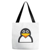penguin face Tote Bags