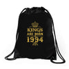 kings are born in 1994 Drawstring Bags