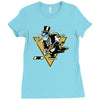 go! penguin go! Ladies Fitted T-Shirt