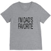 i'm dad favorite son or daughter V-Neck Tee