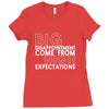 big disappointment come from high expectations Ladies Fitted T-Shirt