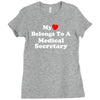 my heart belongs to a medical secretary Ladies Fitted T-Shirt