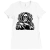 evil skull humor Ladies Fitted T-Shirt