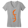 helix of heroes funny retro sci fi superhero symbol cool logo Women's V-Neck T-Shirt