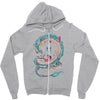 the girl and the dragon Zipper Hoodie