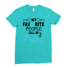 my favorite people call me poppy Ladies Fitted T-Shirt