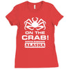 on the crab. Ladies Fitted T-Shirt