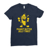 peanut butter jelly time banana Ladies Fitted T-Shirt