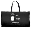 technically the glass is always full Weekender Totes