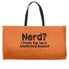 nerd i prefer the term intellectual badass t shirt funny geek tee clas Weekender Totes