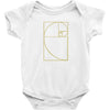 golden spiral Baby Bodysuit