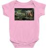 dinosaur attack Baby Bodysuit