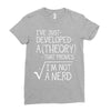 I've Just Developed A Theory That Proves I'm Not A Nerd Ladies Fitted T-Shirt