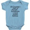 talk to myself Baby Bodysuit