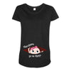 April Peeking Out Baby Girl in Spanish Maternity Scoop Neck T-shirt