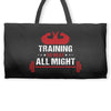 Training to beat All Might Weekender Totes