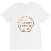 i accept cookies brown V-Neck Tee