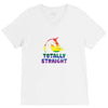 Totally Straight Lgbt Unicorn V-Neck Tee