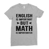 English Is Important But Math Is Importanter Ladies Fitted T-Shirt