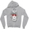 girl and skull Zipper Hoodie