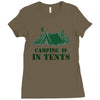 camping is in tents t shirt Ladies Fitted T-Shirt