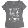 in a world full of grinches be a cindy lou who Women's Triblend Scoop T-shirt