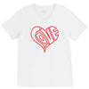 love heart outline valentine's day V-Neck Tee
