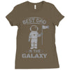 Best Dad in The Galaxy Ladies Fitted T-Shirt