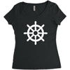 steering wheel sail boat funny Women's Triblend Scoop T-shirt