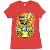 follow the friar   design two Ladies Fitted T-Shirt