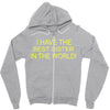 best sister crazy scary Zipper Hoodie