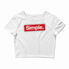 simple red Crop Top