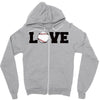 love baseball Zipper Hoodie