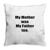 raised by mom Throw Pillow