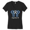 argentina 78 world cup 1978 retro football Women's V-Neck T-Shirt