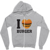 i love burger Zipper Hoodie