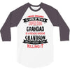 Super Cool Grandad Of A Freaking Awesome Grandson 3/4 Sleeve Shirt