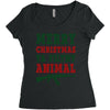 Merry Christmas Ya Filthy Animal Women's Triblend Scoop T-shirt