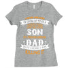 Super Cool Son Of A Freaking Awesome Dad Ladies Fitted T-Shirt