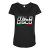 retro italo disco Maternity Scoop Neck T-shirt
