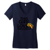 This Girl Loves Tacos Women's V-Neck T-Shirt