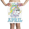unicorns are born in april cute unicorn Pencil Skirts