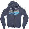 may the mass times acceleration be with you Zipper Hoodie