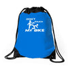 don't touch my bike funy Drawstring Bags
