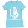 i'm smiling should scare u pirate skeleton Ladies Fitted T-Shirt