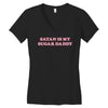 Satan Is My Sugar Daddy Women's V-Neck T-Shirt