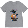 who loves cavalier king charles V-Neck Tee
