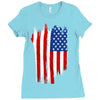 sa distress flag cool american Ladies Fitted T-Shirt