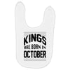 kings are born in october Baby Bibs