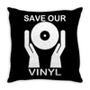 save our vinyl dj club Throw Pillow